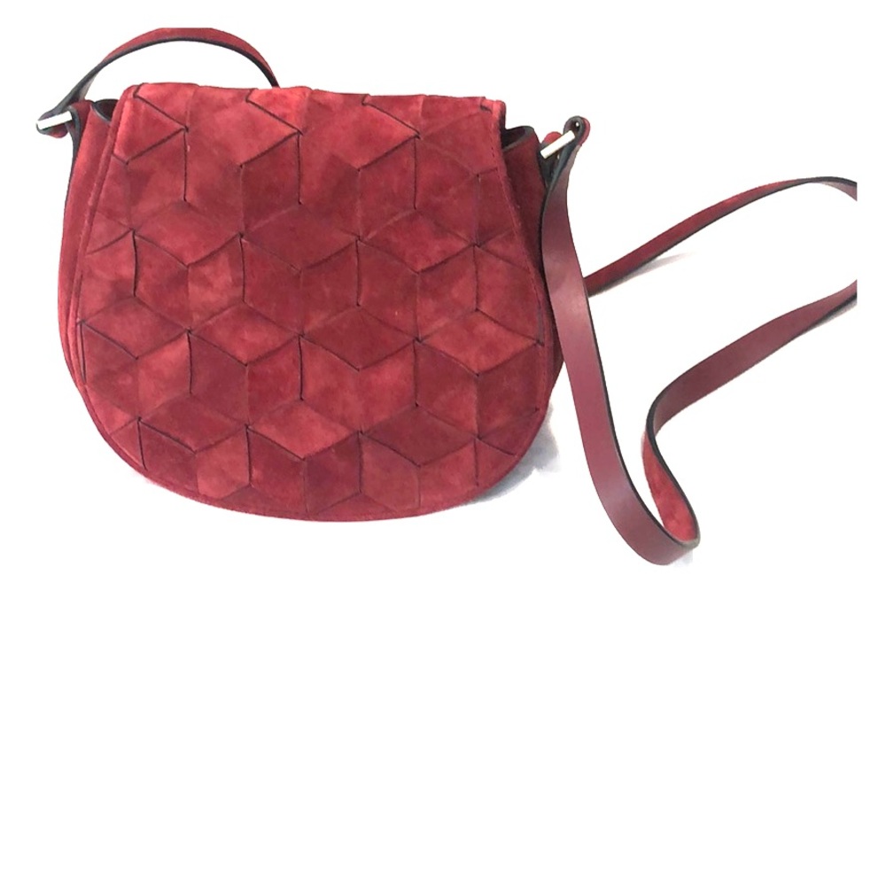 Welden suede over shoulder or cross hung handbag